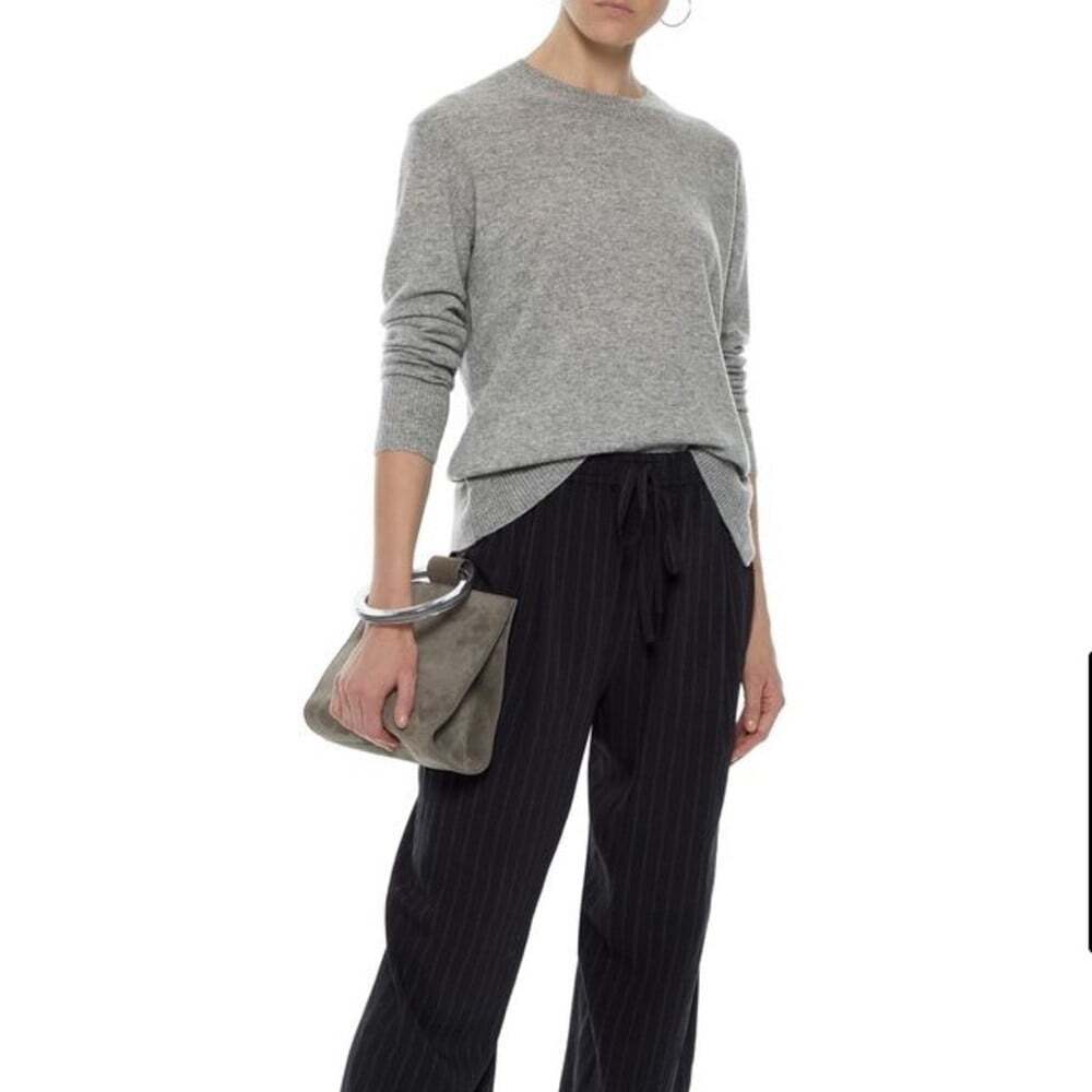 VINCE 100% Cashmere Size S Gray Crewneck Sweater Quiet Luxury Layering Capsule